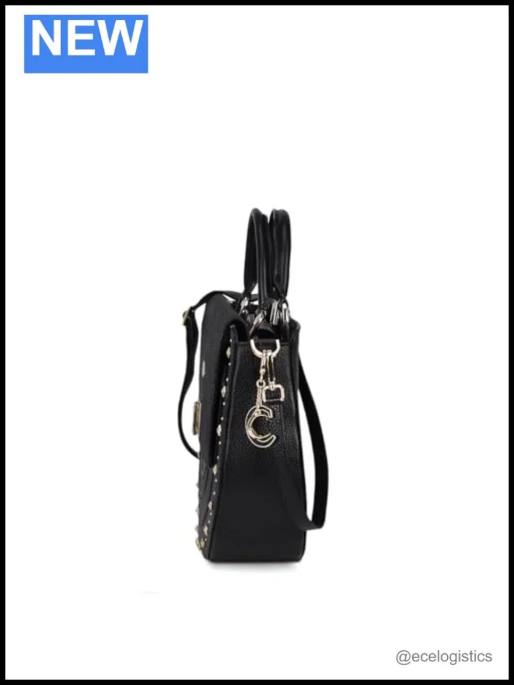 Genuine Stingray Leather Satchel Handbag with Braided Handle